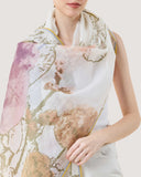 Spring Foliage Hand Printed Cotton Silk Scarf