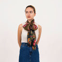 Mila Printed Modal Cupro Linen Scarf