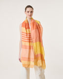 Caspia Stripe Cotton Silk Handloom Scarf