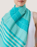 Caspia Stripe Cotton Silk Handloom Scarf