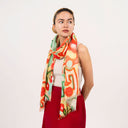 Doodle Printed Linen Scarf