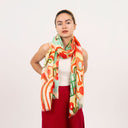 Doodle Printed Linen Scarf
