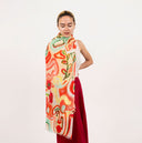 Doodle Printed Linen Scarf