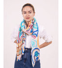 Doodle Printed Linen Scarf