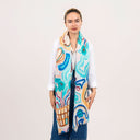 Doodle Printed Linen Scarf