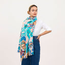 Doodle Printed Linen Scarf