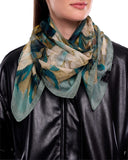 Nyra Kaleidoscopic Floral Silk Square 100