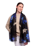Inky Japanese-inspired artistry Pure Silk Scarf