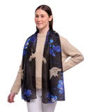 Inky Japanese-inspired artistry Pure Silk Scarf