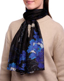 Inky Japanese-inspired artistry Pure Silk Scarf