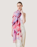 Sylvia Floral Print Pure Silk Scarf