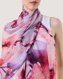 Sylvia Floral Print Pure Silk Scarf