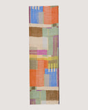 Studio Colour Blocked/Stripes Print Linen Silk Scarf