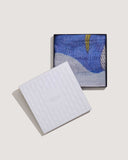 Swan Line Art Print Linen Silk Scarf