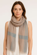Vintage Woven Stripes Linen Scarf