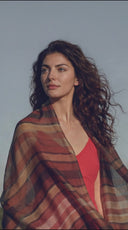 Mae Woven Stripe Wool Silk Scarf